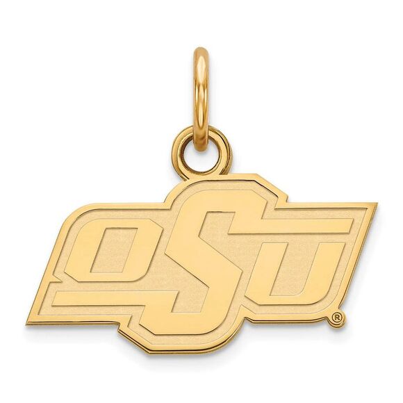 10k Yellow Gold Oklahoma State XS (Tiny) 'OSU' Charm or Pendant